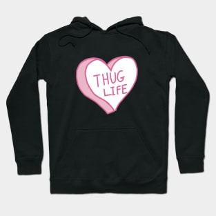 Pink Thug Life Heart Hoodie